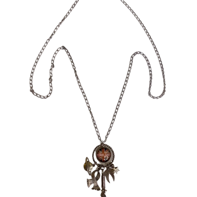 Dr Who Timelord Womens Charm Necklace Silver 