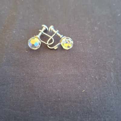  Vintage crystal Womens Earrings 