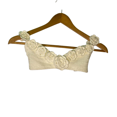 Meshki Womens  Size XS Bikini Top White 