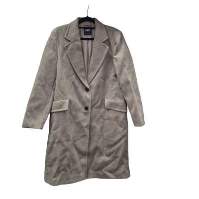 Zara Womens  Size L Trench Coat Beige 