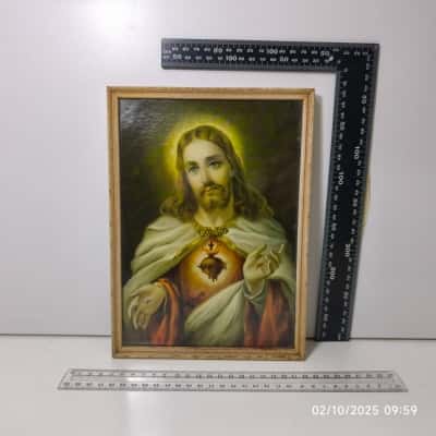5pcs Religious Art Prints Bundle Framed Vintage 