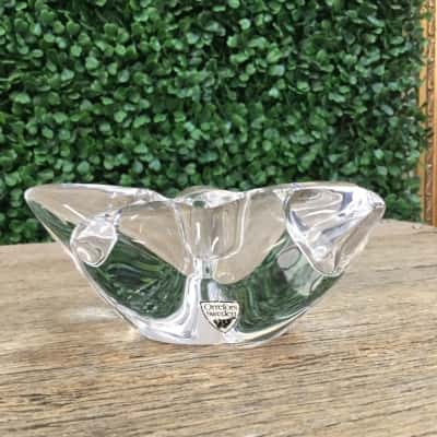 Swedish Crystal Orrefors votive Starfish candle holder