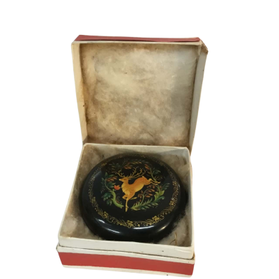 Vintage Deer Patterned Power Holder Approx 7 x 2.5cm