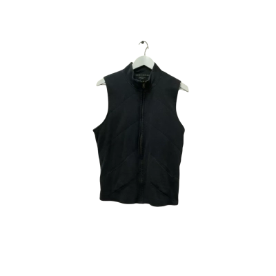 Laura Ashley Womens  Size L Zip Vest - Through Top Black  / Grey 