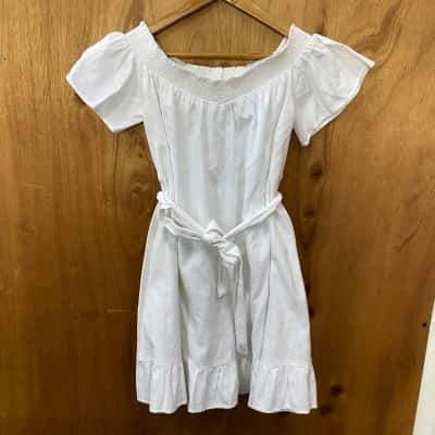 Seed Heritage White Off-Shoulder Dress Size 8