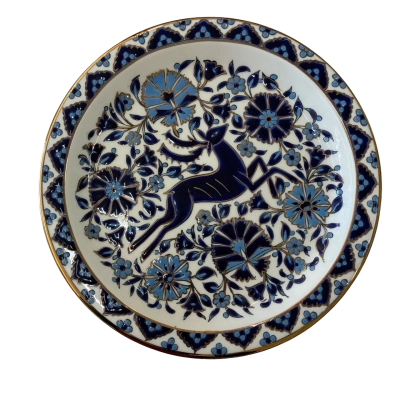 Ceramica Olympia Plate 24k Gold