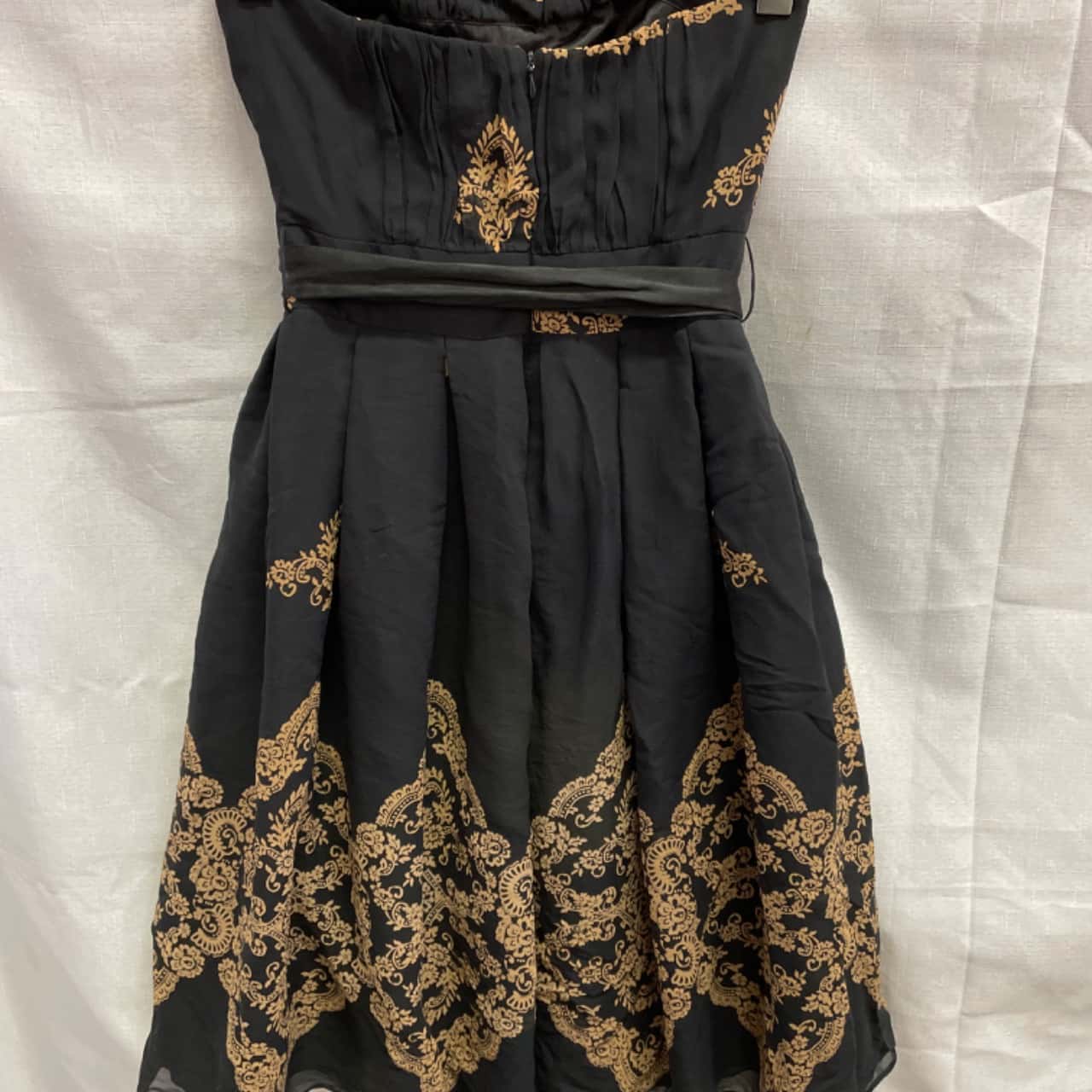 slim fit dress slacks Zimmermann Harmony Drape Mini Dress in Black Magnolia main image 1