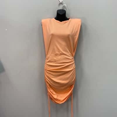 ByDYLN  Womens  Size S Midi Stretch Dress Peach 