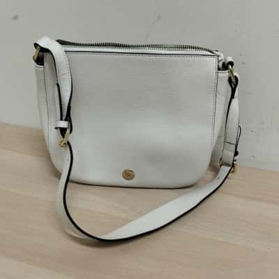  Willow & Zac Leather White Shoulder Bag VGUC 
