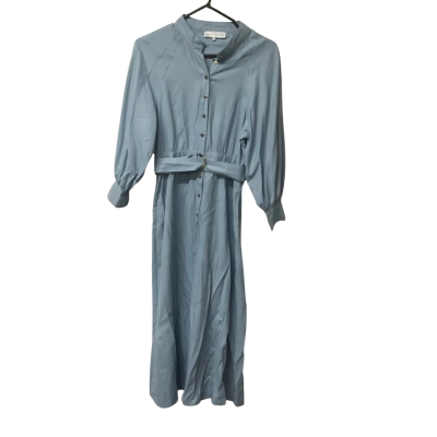 Womens White Closet  Size 8 Long Sleeve Dress / Maxi Dress Blue 