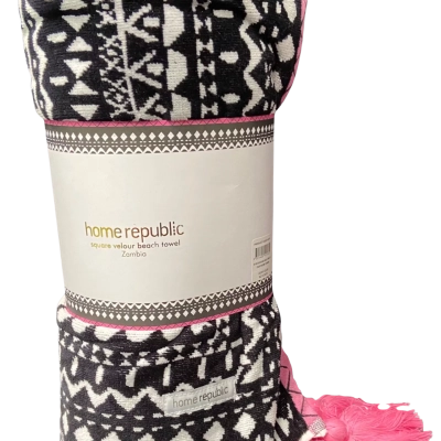 Home Republic square velour beach towel 