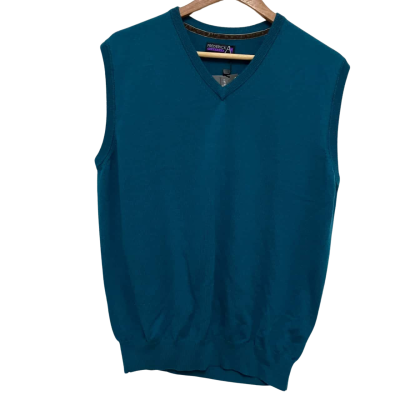  FrederickA Mens  Size L Sweater Vest Teal 