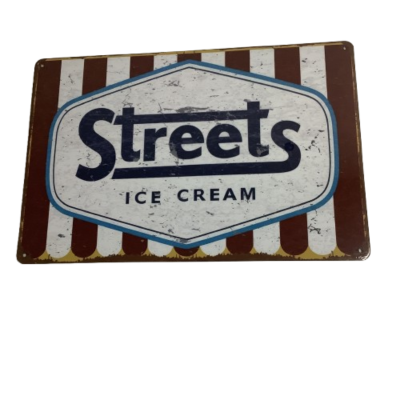 Brand New Streets Ice Cream Metal Man Cave Aussie Car Sign #2270-1-pp