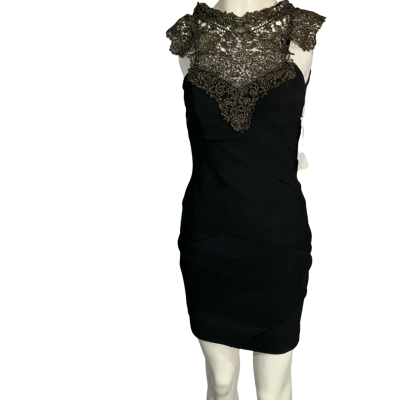  Honey & Rose    Size S Mini Dress Black  / Gold Womens