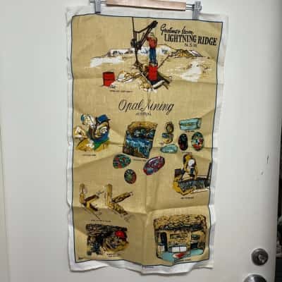 Decorative Tea Towel - Opal Mining