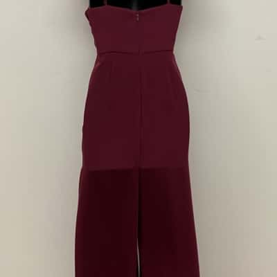 Forever New Womens  Size 4 Sleeveless Jumpsuit Maroon 