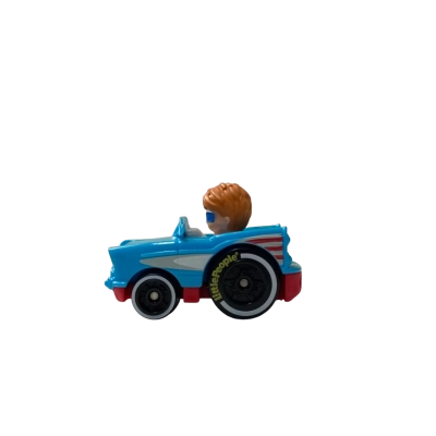 Fisher Price Little People Wheelies Retro Convertible Blue Car 