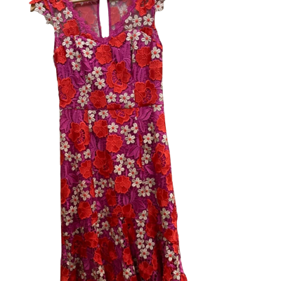  BNWT Review Womens Pink Floral Dress Size 8