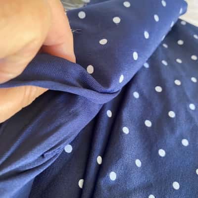 Thin Blue Spotted Stretch Fabric 140 cm x 1.7 m       Fab5