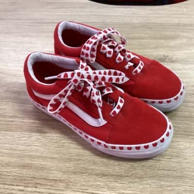 Vans Kids  Size 2.5 Shoes Red 