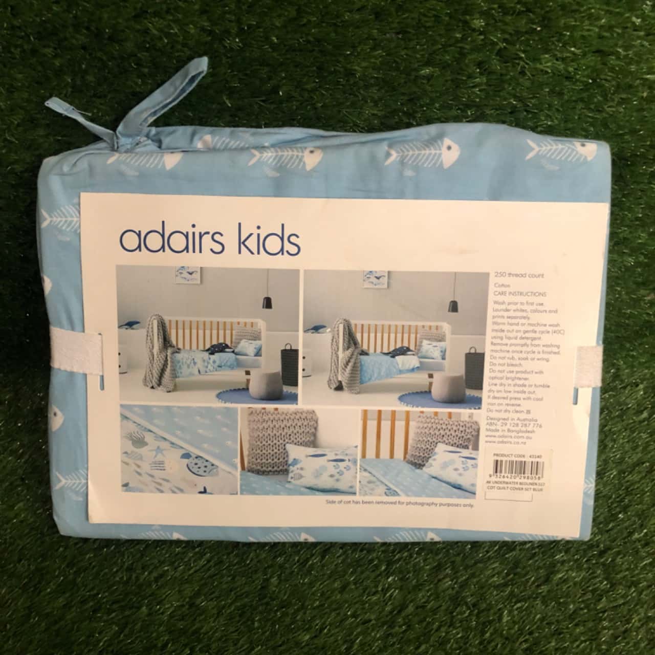 Adairs Kids Underwater Cot Quilt Cover Set (New)