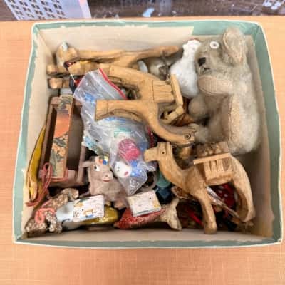 As Donated.  Box of Vintage Goodies. 
