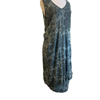 “Valia”  Womens Dress- Size M -Blue / Pattern 