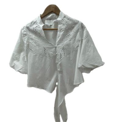 Once/Was Womens Blouse Size 0 White 