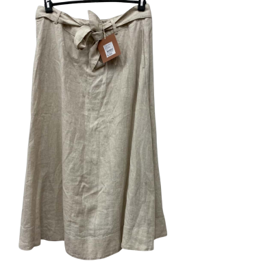 Trenery Women's Linen Skirt - Flax colour -Size 14 - NEW WITH TAGS
