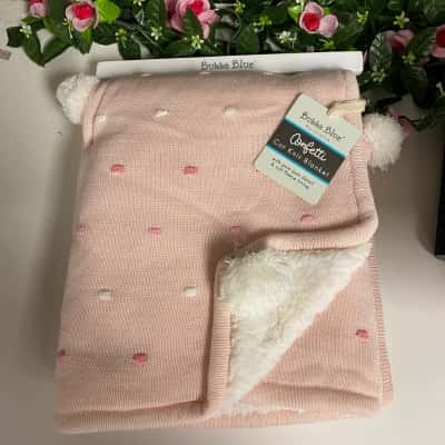 Baby’s Bubba blue Confetti Blanket Pink 90x 110cm