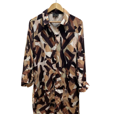 Trent Nathan Womens  Size 12 Brown Pattern Dress