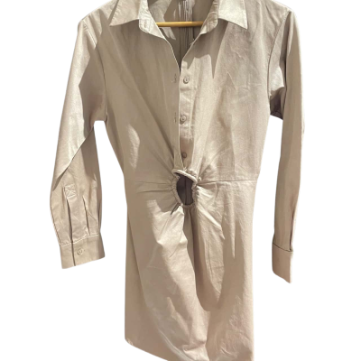 Mossman Womens  Size 8 Mini Dress Beige 