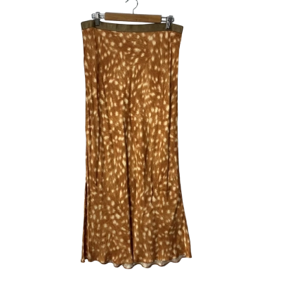 Veronika Maine Womens Size 14 Beige / Brown Animal print Straight Maxi Skirt (new)