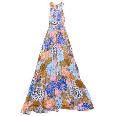 NWT House of Three, Size S Maxi Dress Multicoloured Backless
