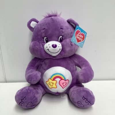 NEW - Care Bear Rainbow Purple 40cm