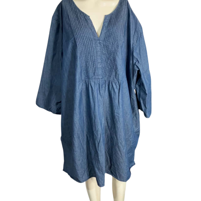 Women Within Size Plus Size Casual Dress Blue 