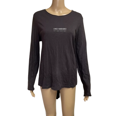 Jac & Mooki Womens  Size M Long Sleeve Shirt Black  