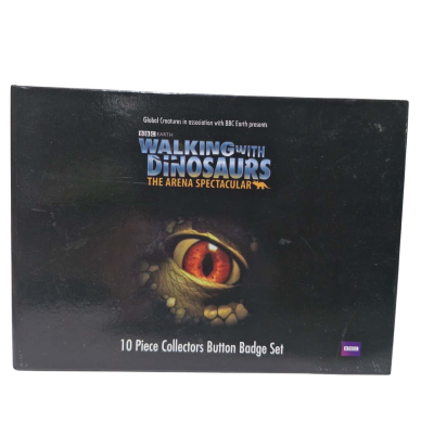 Walking with dinosaurs  the arena spectacular 10 pce collector's  button badge set