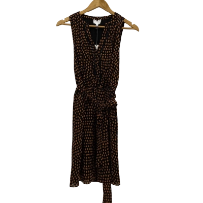 Witchery Women's Size 8 Sleeveless Dress  Black  / Brown RRP$150