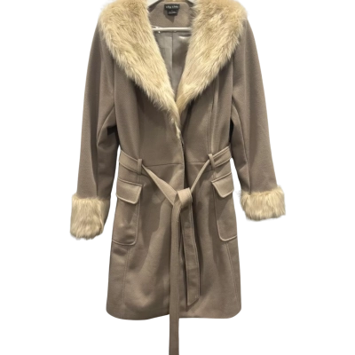 City Chic Womens  Size S Winter Coat Beige / Cream 