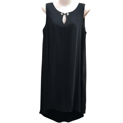 New With Tags KATIES Size 12 Black Sleeveless Dress with Keyhole Front Detail