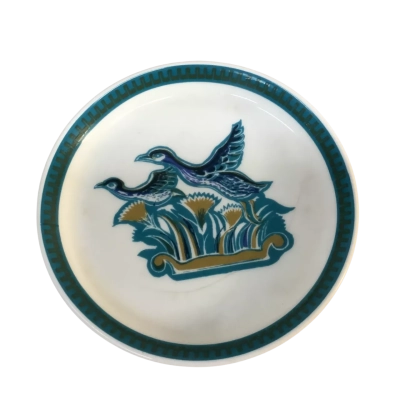 Wedge wood Round Bird Patterned Plate Approx 10cm Diameter