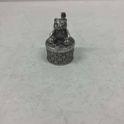 Royal Selangor Pewter Teddy Bear Tooth Fairy Small Trinket Box