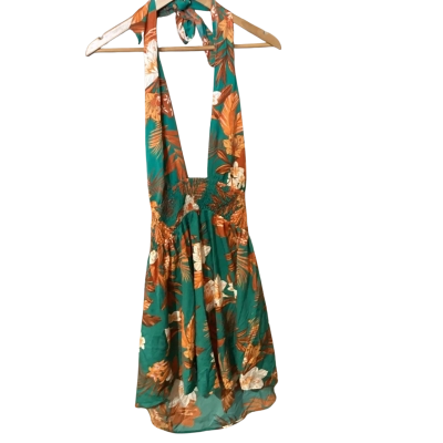  Womens  Size XL Babydoll Dress Green Cider