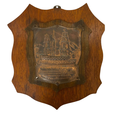 Death of Nelson Copper Centenary Sign Mounted to wood shield 1905