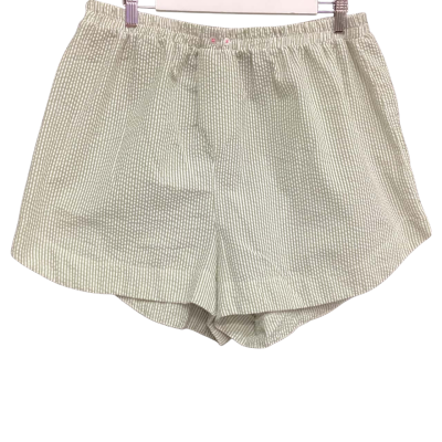 Free People  Size L Board Shorts Green / Striped / White 