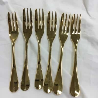 Pastry Forks - 23K gold plated - Made in Japan