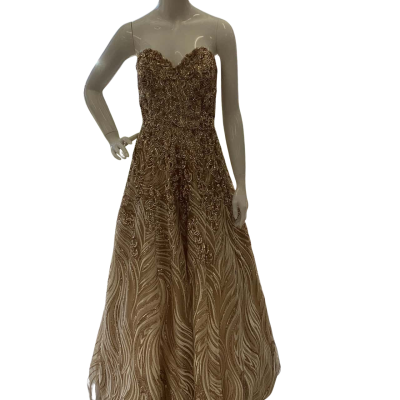  Eurkea  Los Angeles Formal Dress Cream / Gold 