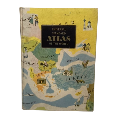 Large Vintage Universal Standard Atlas Of The World   1961-1962