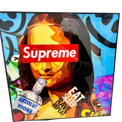 Pop Art Wall Art-EAT SLEEP RAVE REPEAT 